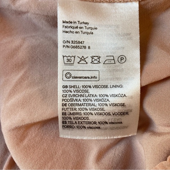 H&M Pink Purple Floral Print Long Sleeve Viscose Midi Maxi Bohemian Dress - Picture 5 of 5